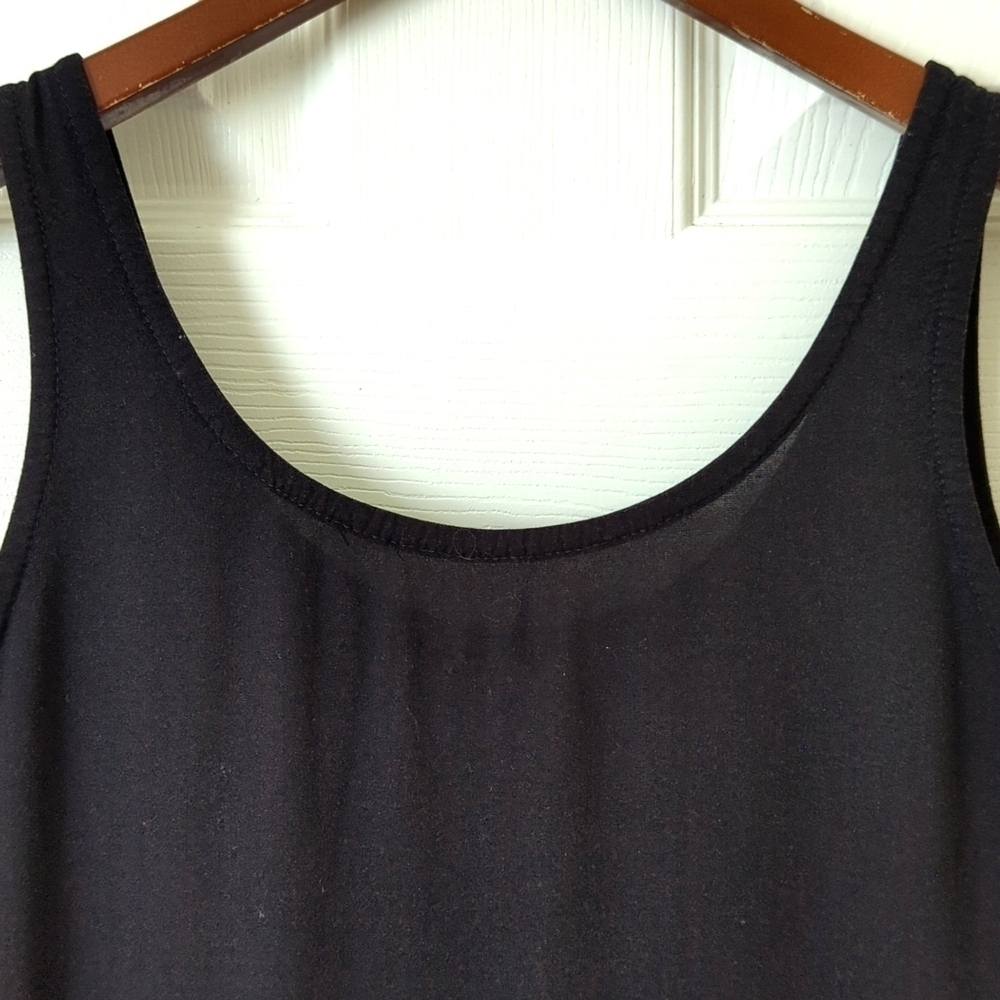 Jantzen 90's Vintage Floral Sleeveless Side Slit Swim Cover Up Midi Dress Black - Picture 3 of 13